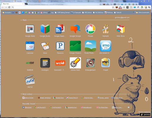 Cr48 Rocket Hamster (scatola) dal negozio web Chrome per essere eseguito con OffiDocs Chromium online