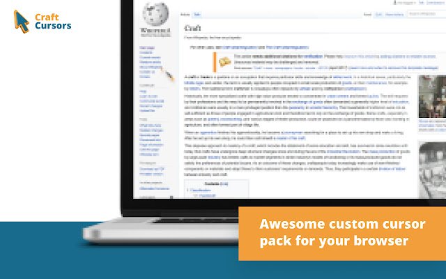Craft Cursors  from Chrome web store to be run with OffiDocs Chromium online