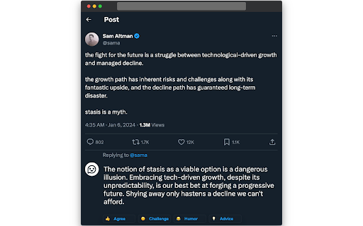 CraftReply  from Chrome web store to be run with OffiDocs Chromium online