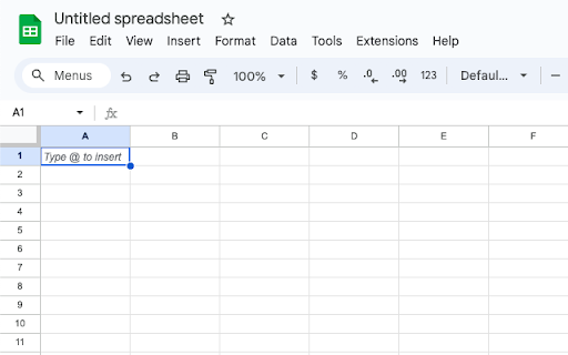 Create a new Spreadsheet  from Chrome web store to be run with OffiDocs Chromium online
