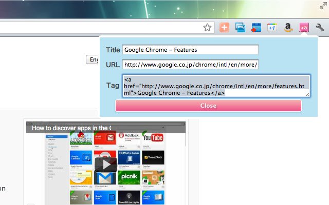 สร้างแท็กจาก Chrome เว็บสโตร์เพื่อใช้งานกับ OffiDocs Chromium ออนไลน์