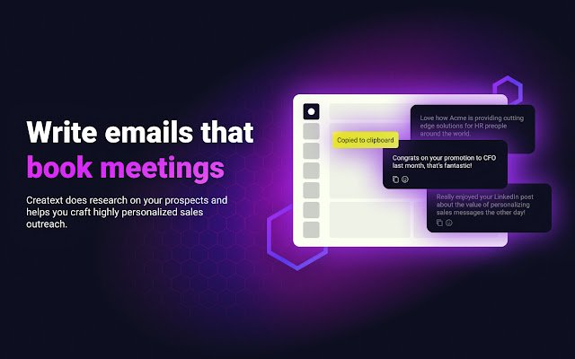 Creatext AI Sales Co Pilot จาก Chrome เว็บสโตร์ที่จะรันด้วย OffiDocs Chromium ทางออนไลน์