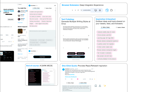 CreaTweet  from Chrome web store to be run with OffiDocs Chromium online