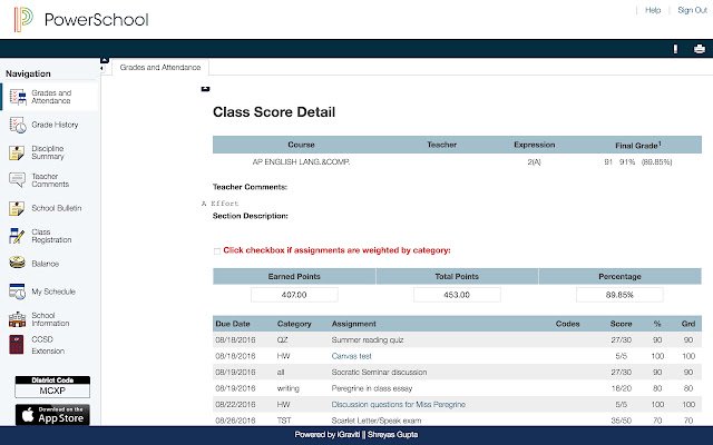 Creighton Prep Powerschool Calculator  from Chrome web store to be run with OffiDocs Chromium online