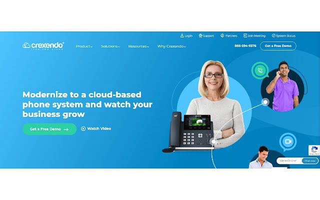 Crexendo  from Chrome web store to be run with OffiDocs Chromium online