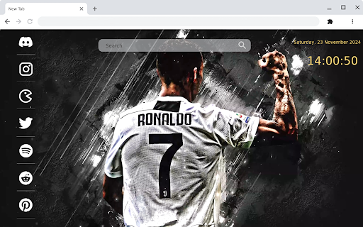 Cristiano Ronaldo CR7Iconic Gaze with Red Backdrop Live Wallpaper  from Chrome web store to be run with OffiDocs Chromium online