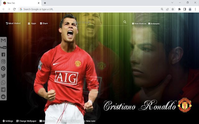 Cristiano Ronaldo-Hintergrundbild aus dem Chrome-Webshop, das mit OffiDocs Chromium online ausgeführt werden soll