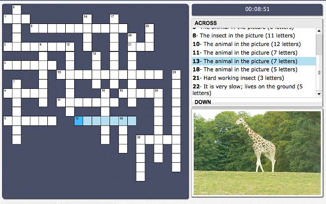 Crossword Fun  from Chrome web store to be run with OffiDocs Chromium online