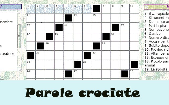 Cruciverba parole crociate enigmistica  from Chrome web store to be run with OffiDocs Chromium online