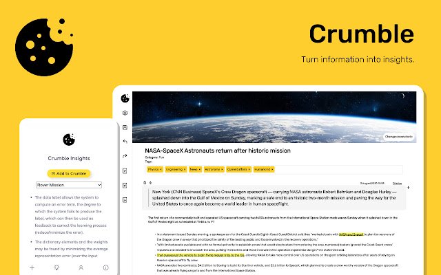 Chrome Web ストアの Crumble Clipper を OffiDocs Chromium オンラインで実行する