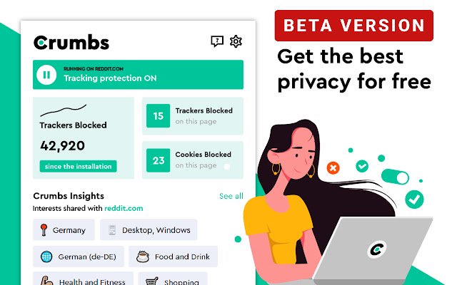 Crumbs MV3 (beta)  from Chrome web store to be run with OffiDocs Chromium online