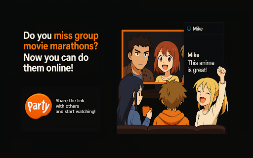 Crunchyroll Party: watch together and chat  from Chrome web store to be run with OffiDocs Chromium online