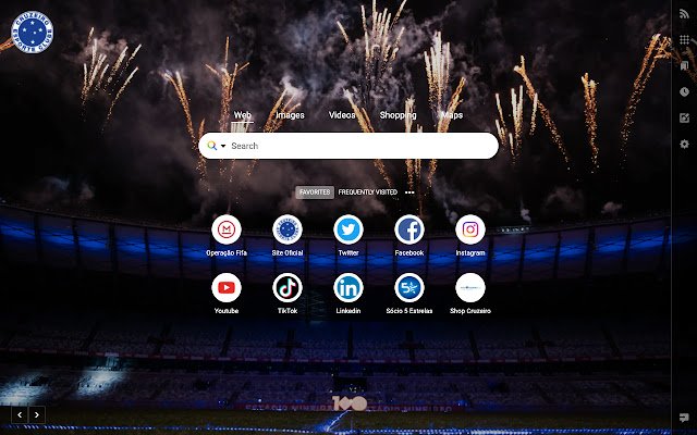 Cruzeiro New Tab  from Chrome web store to be run with OffiDocs Chromium online