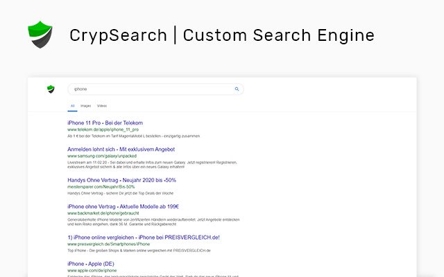 CrypSearch  from Chrome web store to be run with OffiDocs Chromium online