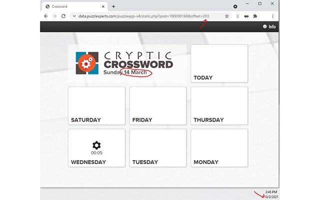 Cryptic Time Travel  from Chrome web store to be run with OffiDocs Chromium online
