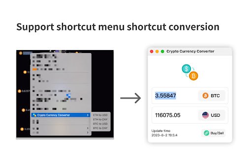 Crypto Currency Converter  from Chrome web store to be run with OffiDocs Chromium online