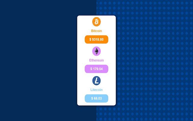 Cryptocurrency Price Ticker  from Chrome web store to be run with OffiDocs Chromium online