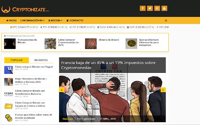 Cryptonizate.com | Información Criptomonedas  from Chrome web store to be run with OffiDocs Chromium online
