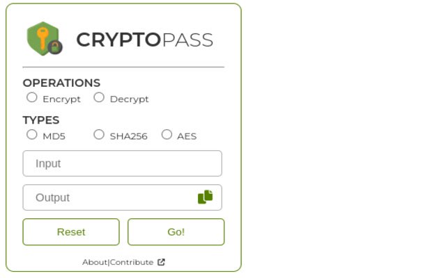 CryptoPass จาก Chrome เว็บสโตร์ที่จะรันด้วย OffiDocs Chromium ทางออนไลน์