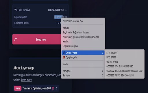 CryptoPrices  from Chrome web store to be run with OffiDocs Chromium online