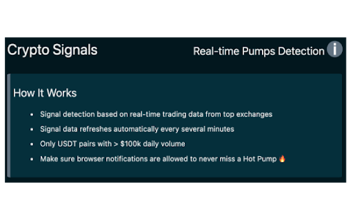 Crypto Signals  from Chrome web store to be run with OffiDocs Chromium online