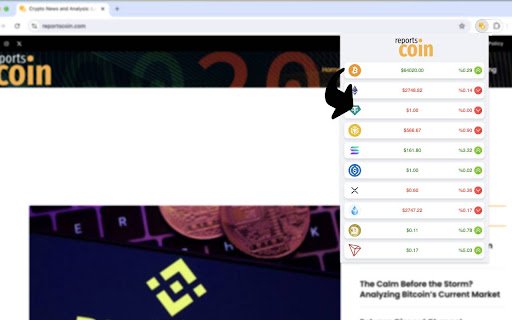 Crypto Tracker  from Chrome web store to be run with OffiDocs Chromium online