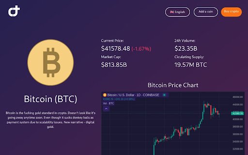 CryptoTracker Dashboard  from Chrome web store to be run with OffiDocs Chromium online