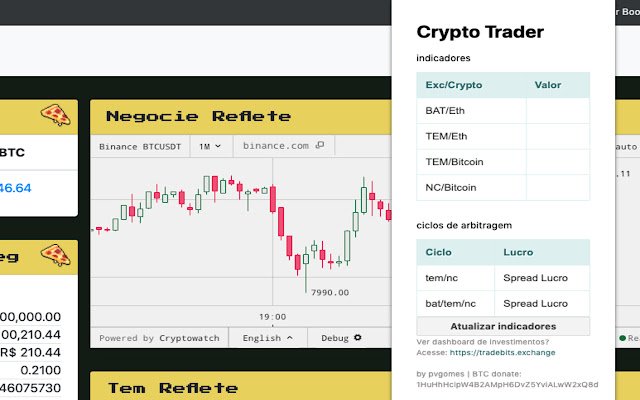 crypto trader  from Chrome web store to be run with OffiDocs Chromium online