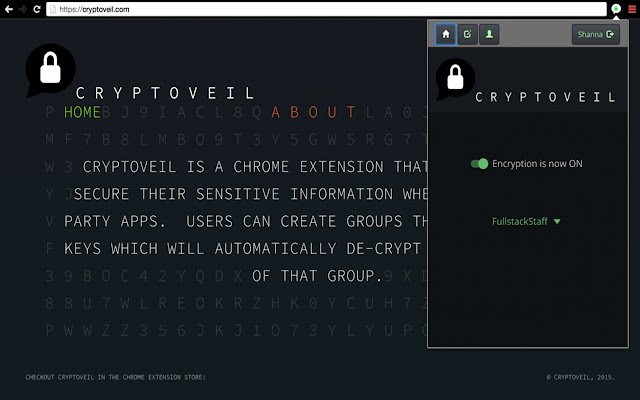 Chrome 웹 스토어의 CryptoVeil이 OffiDocs Chromium 온라인과 함께 실행됩니다.