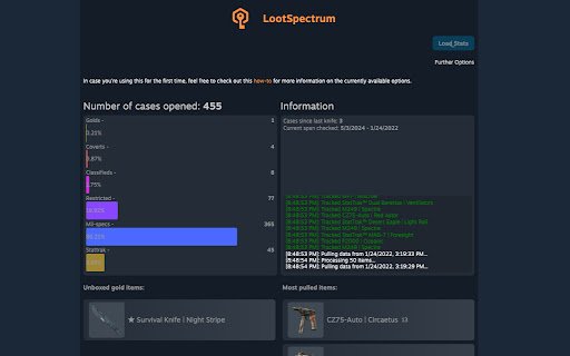 CS2 Case Opening Stats  from Chrome web store to be run with OffiDocs Chromium online