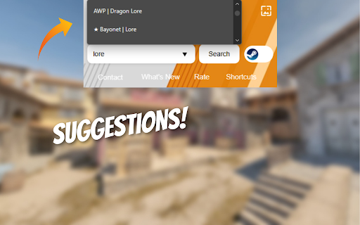 CS2 Steam  Buff163 Item Search Box  from Chrome web store to be run with OffiDocs Chromium online