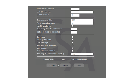 CSA Asst. for saving files from Coursera  from Chrome web store to be run with OffiDocs Chromium online