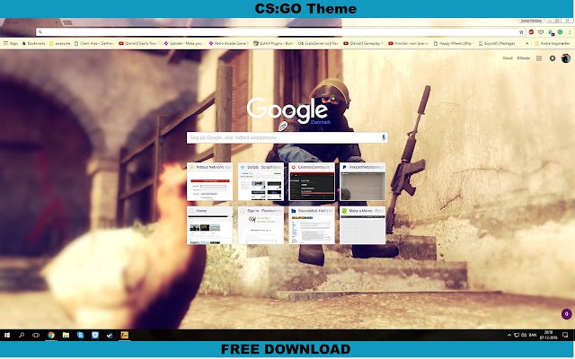 El tema CS:GO de la tienda web de Chrome se ejecutará con OffiDocs Chromium en línea