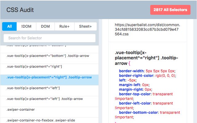 CSS Analysis  from Chrome web store to be run with OffiDocs Chromium online