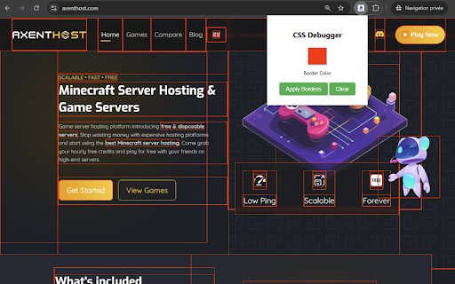 CSS Debugger  from Chrome web store to be run with OffiDocs Chromium online