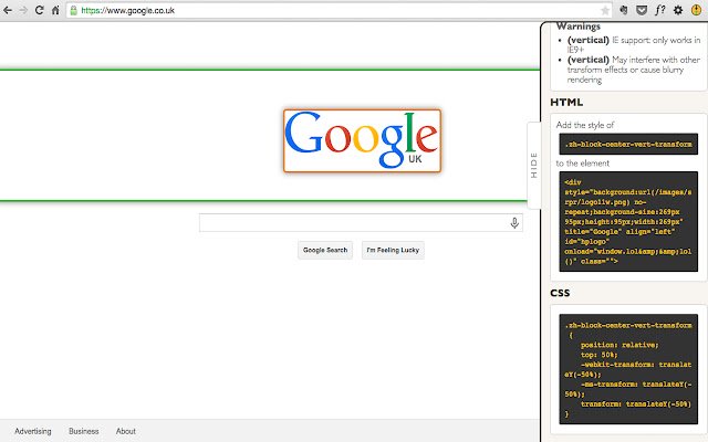 CSSenter từ cửa hàng Chrome trực tuyến sẽ được chạy với OffiDocs Chrome trực tuyến