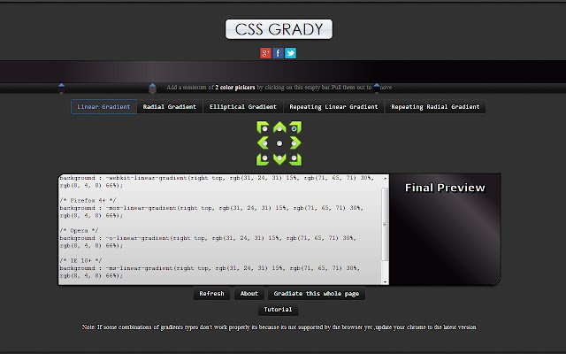 Chrome 网上商店的 CSS Grady 将与 OffiDocs Chromium 在线运行