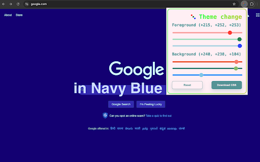 CSS Theme Generator  from Chrome web store to be run with OffiDocs Chromium online