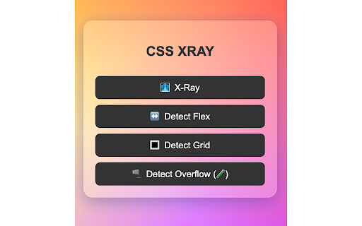 CSS XRAY  from Chrome web store to be run with OffiDocs Chromium online