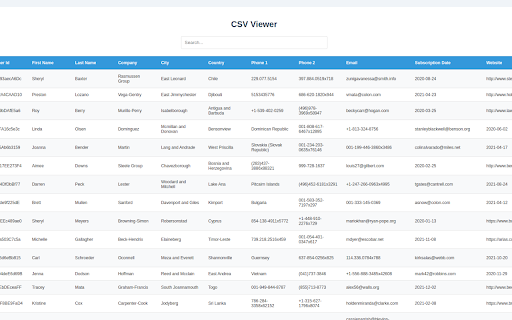 سيتم تشغيل CSV Viewer Pro من متجر Chrome الإلكتروني باستخدام OffiDocs Chromium عبر الإنترنت
