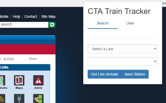 CTA Train Tracker  from Chrome web store to be run with OffiDocs Chromium online