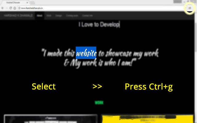 Ctrl+g | Une touche de raccourci vers Google depuis la boutique en ligne Chrome à exécuter avec OffiDocs Chromium en ligne