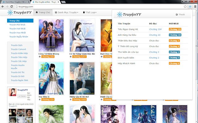 Đọc Truyện Online từ Chrome web store chạy bằng OffiDocs Chrome trực tuyến