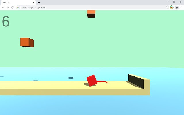 Игра Cube Endless Obstacle из интернет-магазина Chrome будет запускаться через онлайн-версию OffiDocs Chromium