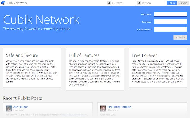 Cubik Network dal negozio web Chrome può essere eseguito con OffiDocs Chromium online