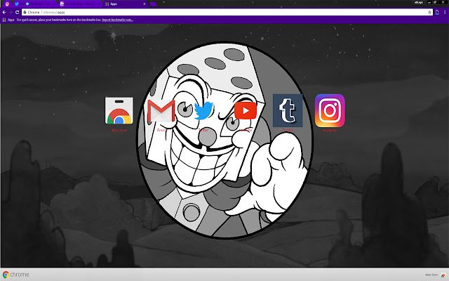 Cuphead Kałamarz Piekło | Najlepsza tapeta 1080P ze sklepu internetowego Chrome do uruchomienia z OffiDocs Chromium online