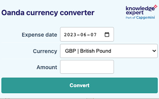 Currency conversion plugin for Harvest app  from Chrome web store to be run with OffiDocs Chromium online