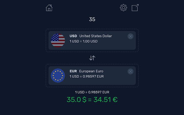 Currency Converter NEO  from Chrome web store to be run with OffiDocs Chromium online