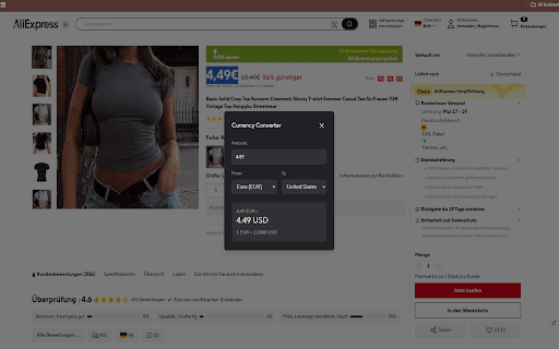 Currency Math  from Chrome web store to be run with OffiDocs Chromium online