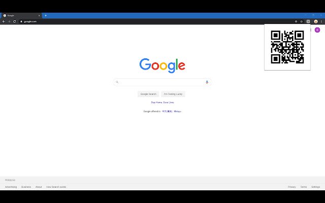Current page URL to QR code  from Chrome web store to be run with OffiDocs Chromium online